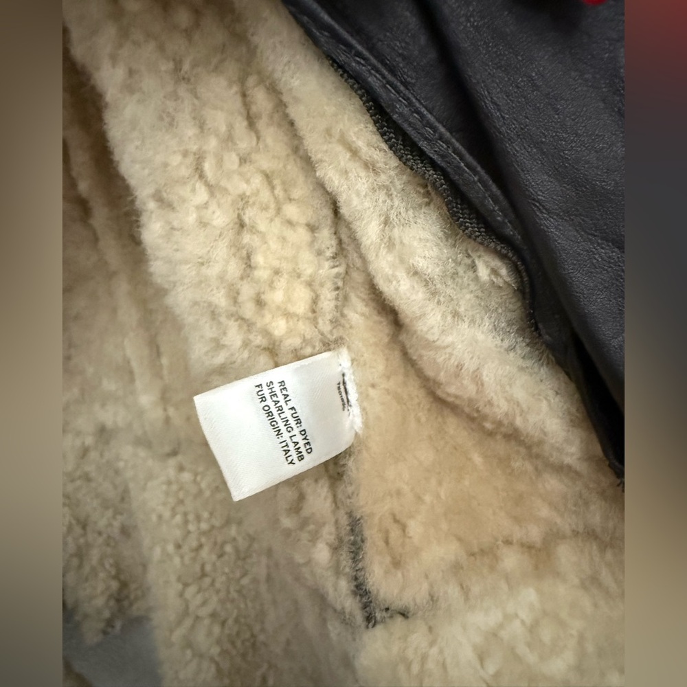 Shearling Lined Black Jacket - image 4